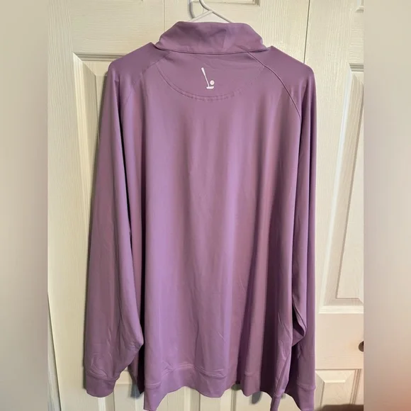 2putt men’s XXL golf quarter zip pullover sweatshirt purple - Picture 3 of 3